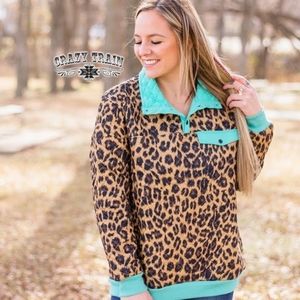 Crazy train yes queen leopard pullover size xl